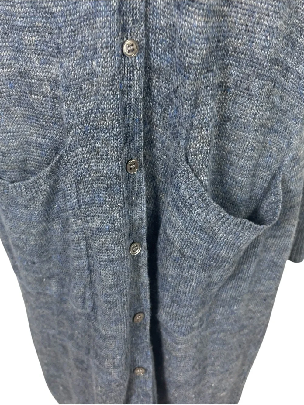 Eileen Fisher Long Sleeve Blue Knit Duster Cardigan Lightweight Women's S